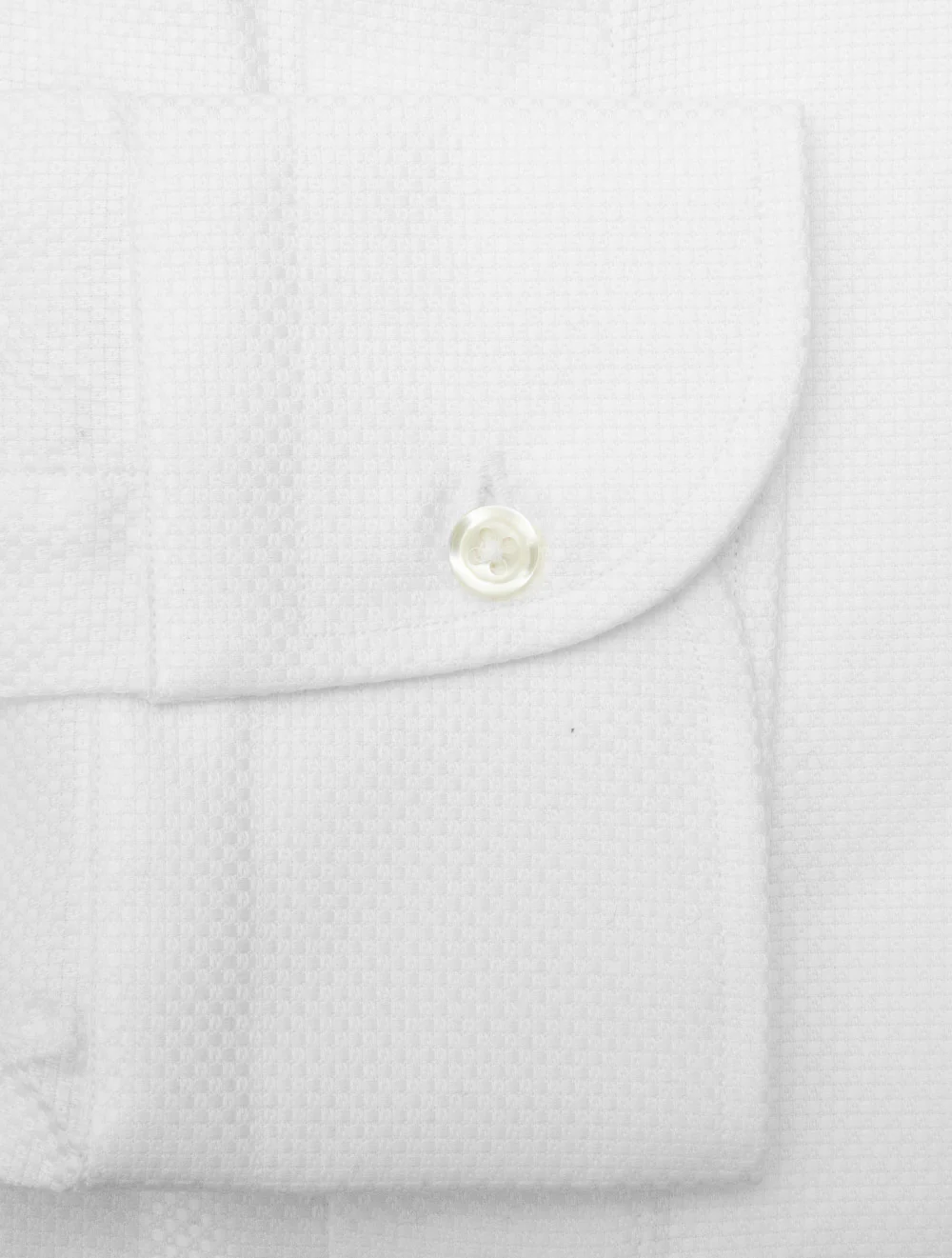 Classic Pique Shirt White - Image 4
