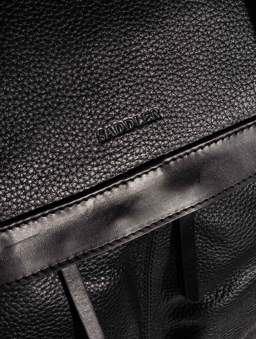 Orlando Leather Weekend Bag Black - Image 4