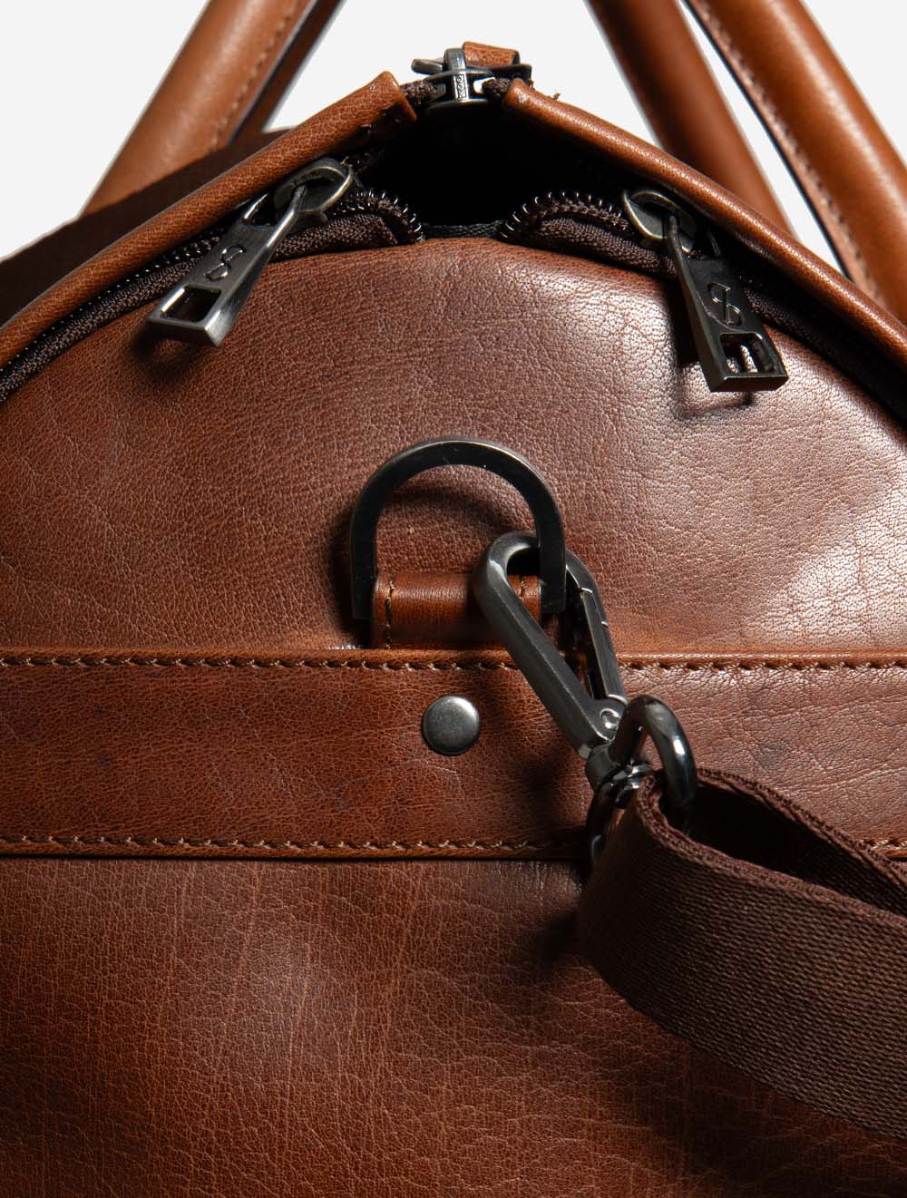Orlando Leather Weekend Bag Midbrown - Image 6