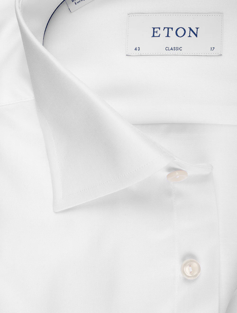 Classic Fit White Plain Shirt - Image 2