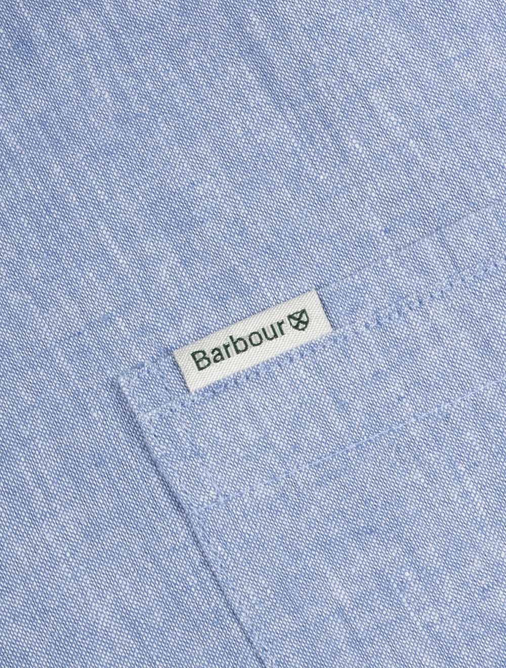 Nelson Linen Blend Shirt Blue - Image 3
