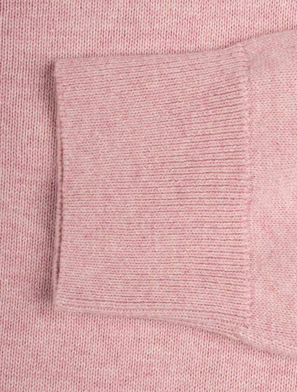 Cotton Half-Zip Sweater Pink - Image 8