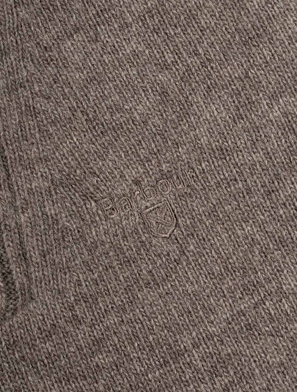Essential Lambwool Half Zip Dark Stone - Image 5