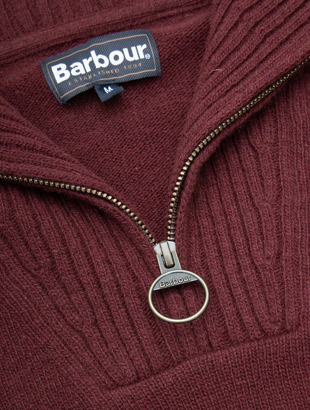 Essential Lambswool Half Zip Sweater Ruby - Image 4