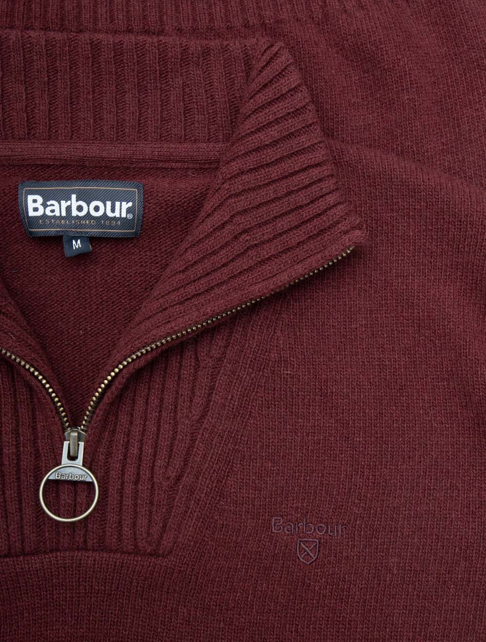 Essential Lambswool Half Zip Sweater Ruby - Image 5