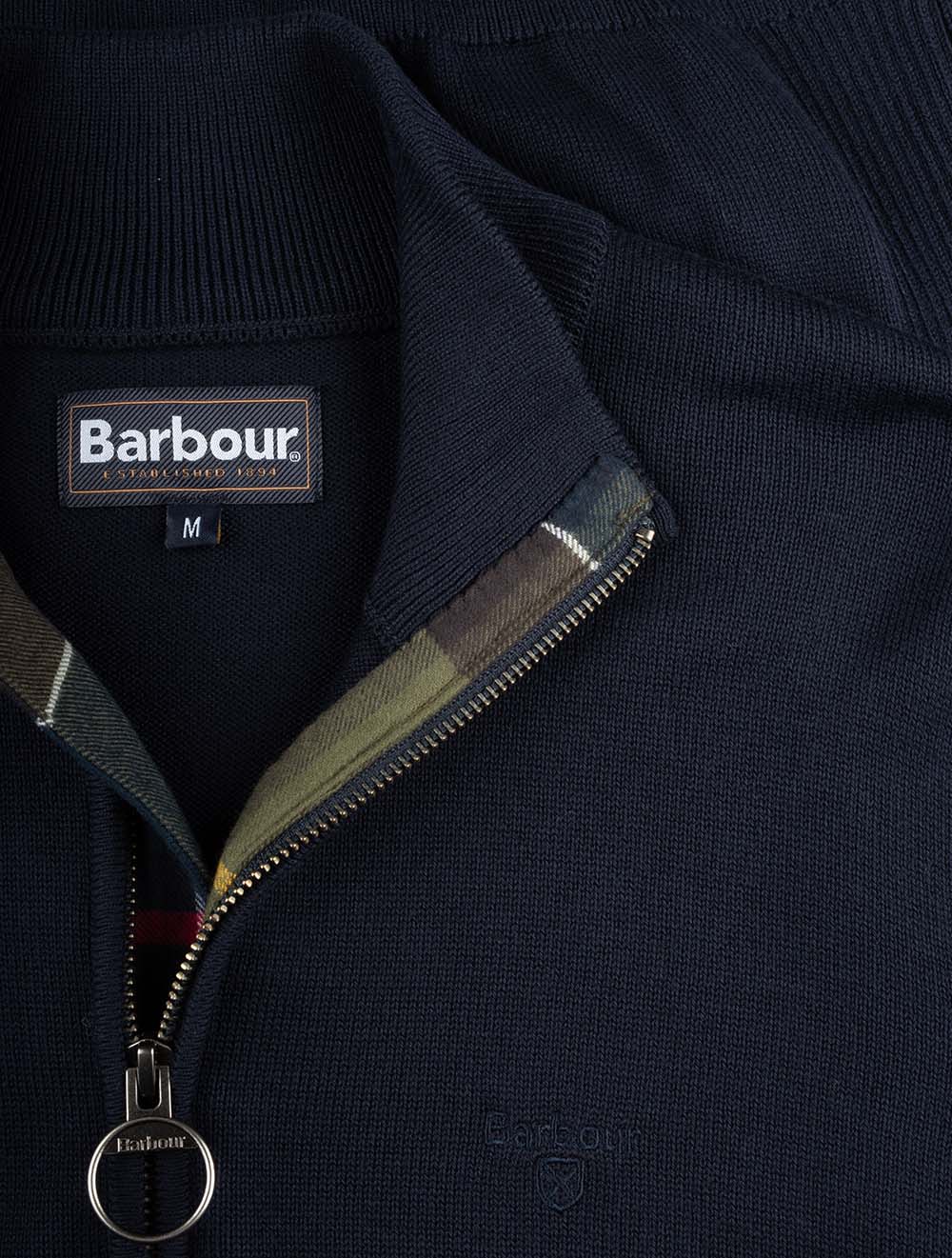 Pima Cotton Half Zip Navy - Image 4