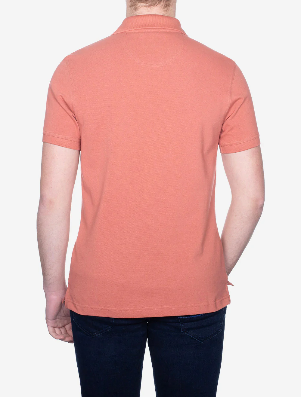 Tartan Pique Polo Pink Clay - Image 3