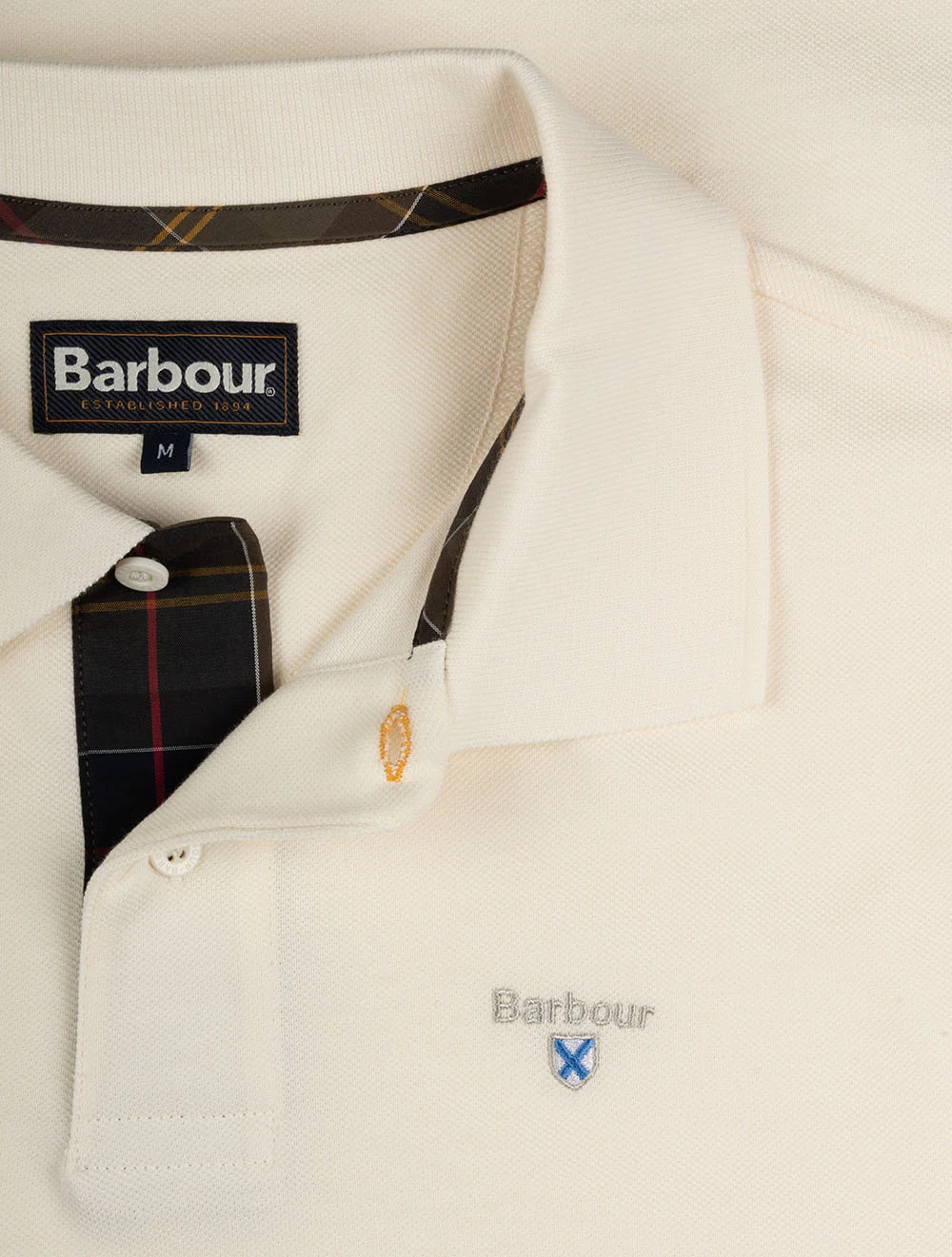 Tartan Piqué Polo Whisper White - Image 4