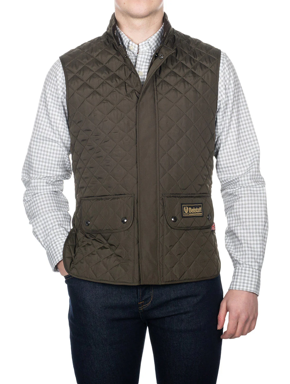 Waistcoat Gilet Faded Olive - Image 2