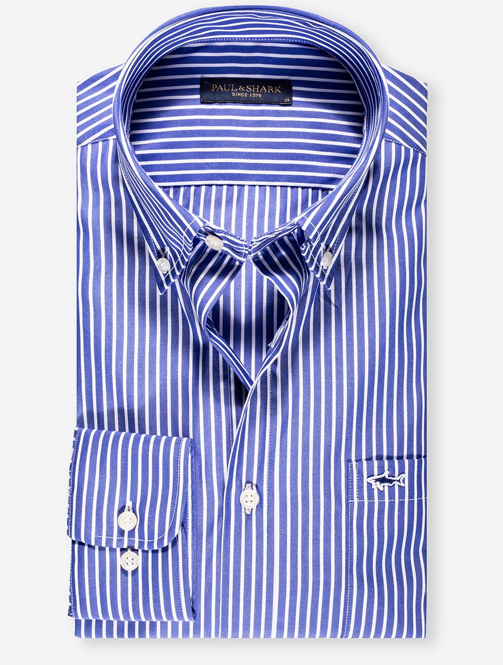 Stripe Button Down Shirt Blue
