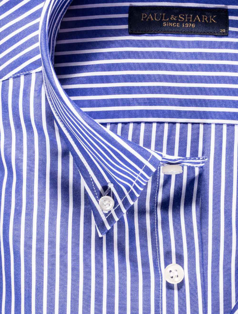Stripe Button Down Shirt Blue - Image 3