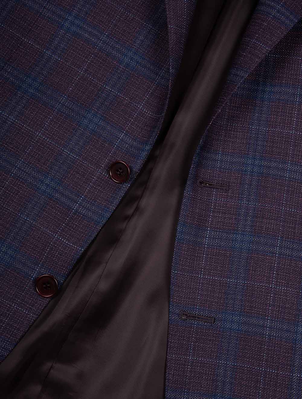 Check Jacket Wine - Image 3