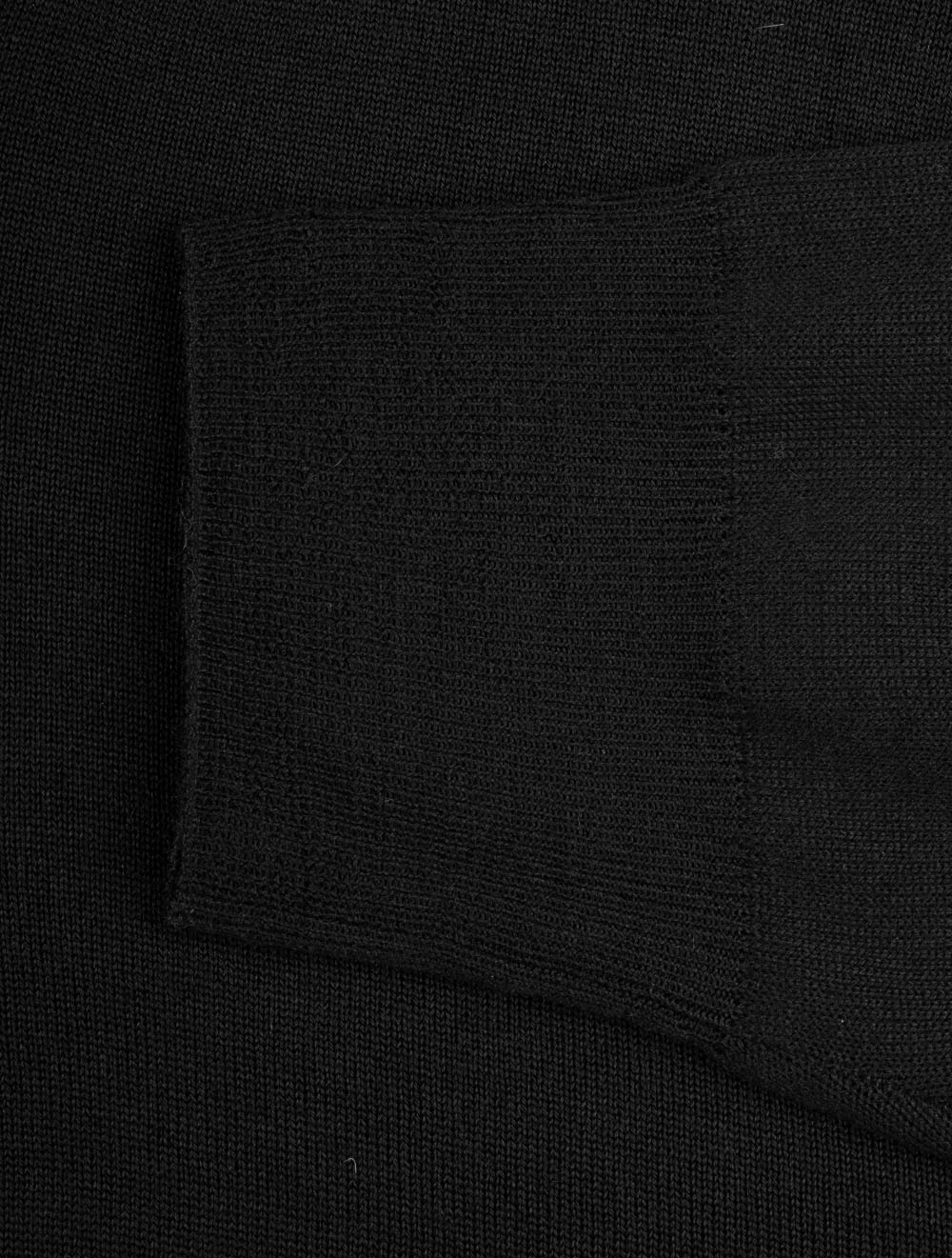 Canali Long Sleeve Polo Knit Black - Image 6