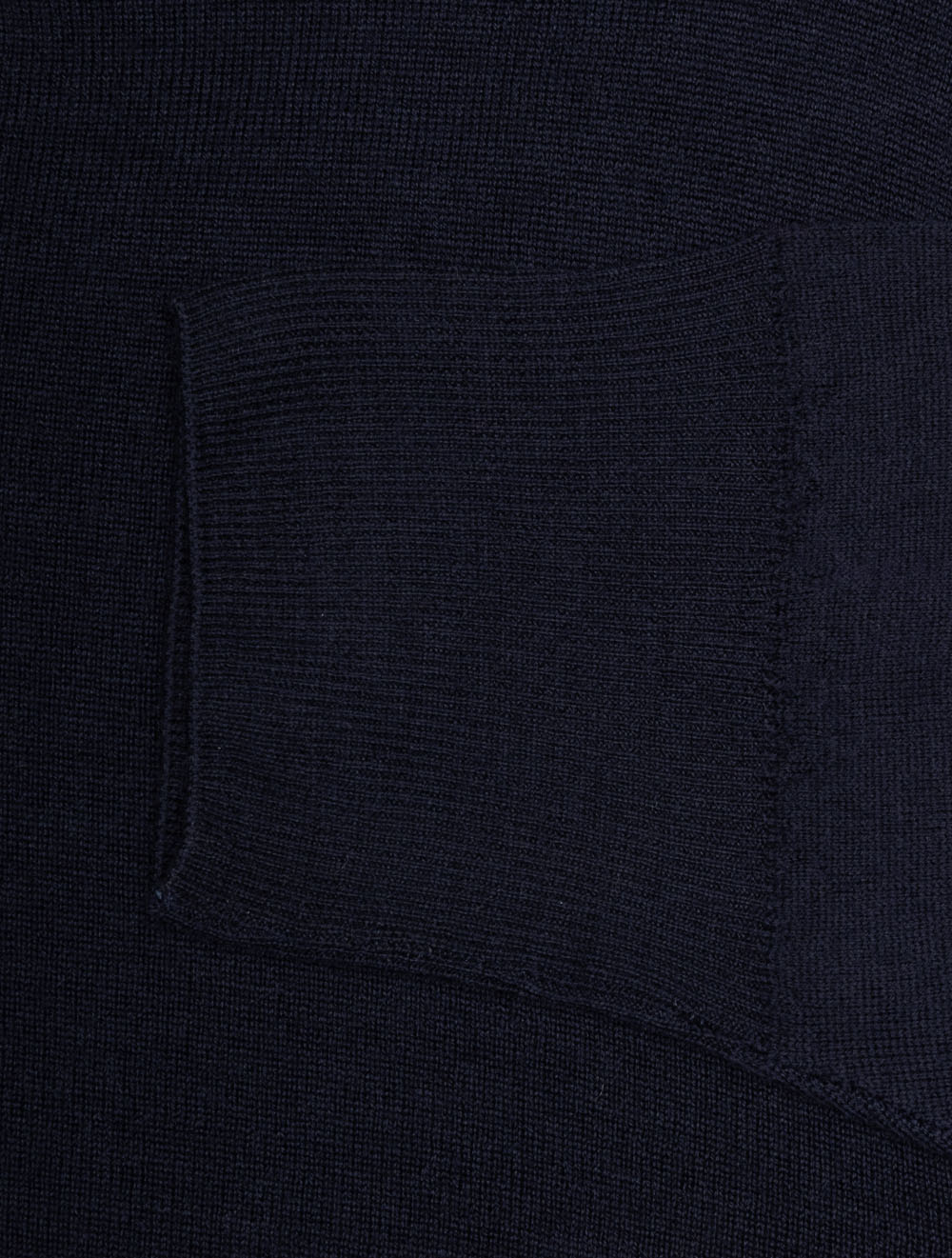 Canali Pure Wool Half Zip Navy - Image 6