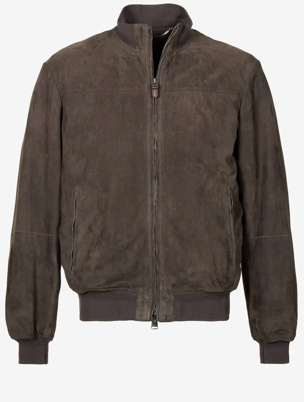 Suede Bomber Jacket Brown