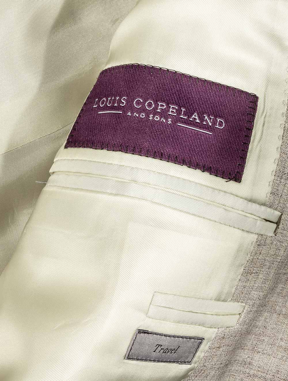Unlined Wool Silk Linen Suit Beige - Image 6