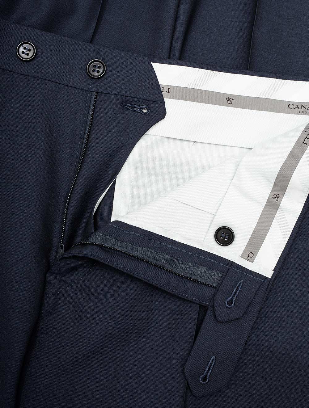 Wool Trousers Navy - Image 6
