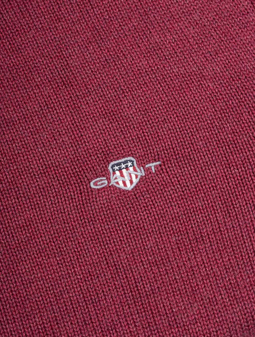 Casual Cotton Half Zip Plumped Red - Image 5