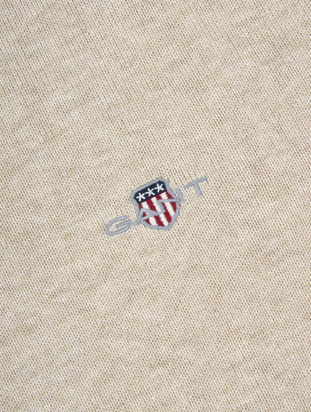 Classic Cotton Half Zip Oat Melange - Image 3