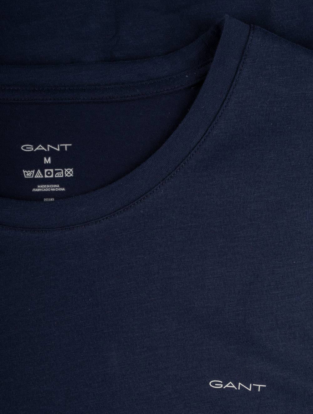 Crew Neck T-Shirt 2-Pack Navy White - Image 4
