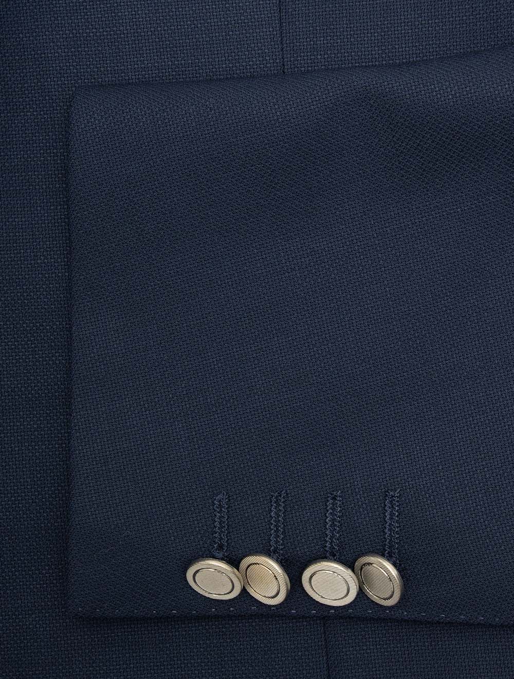 Hopsack Enamel Button Jacket Navy - Image 4