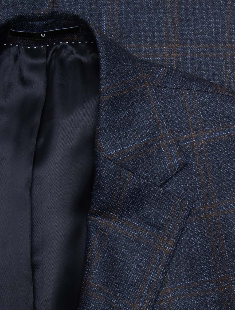 Merano Check Jacket Navy - Image 2