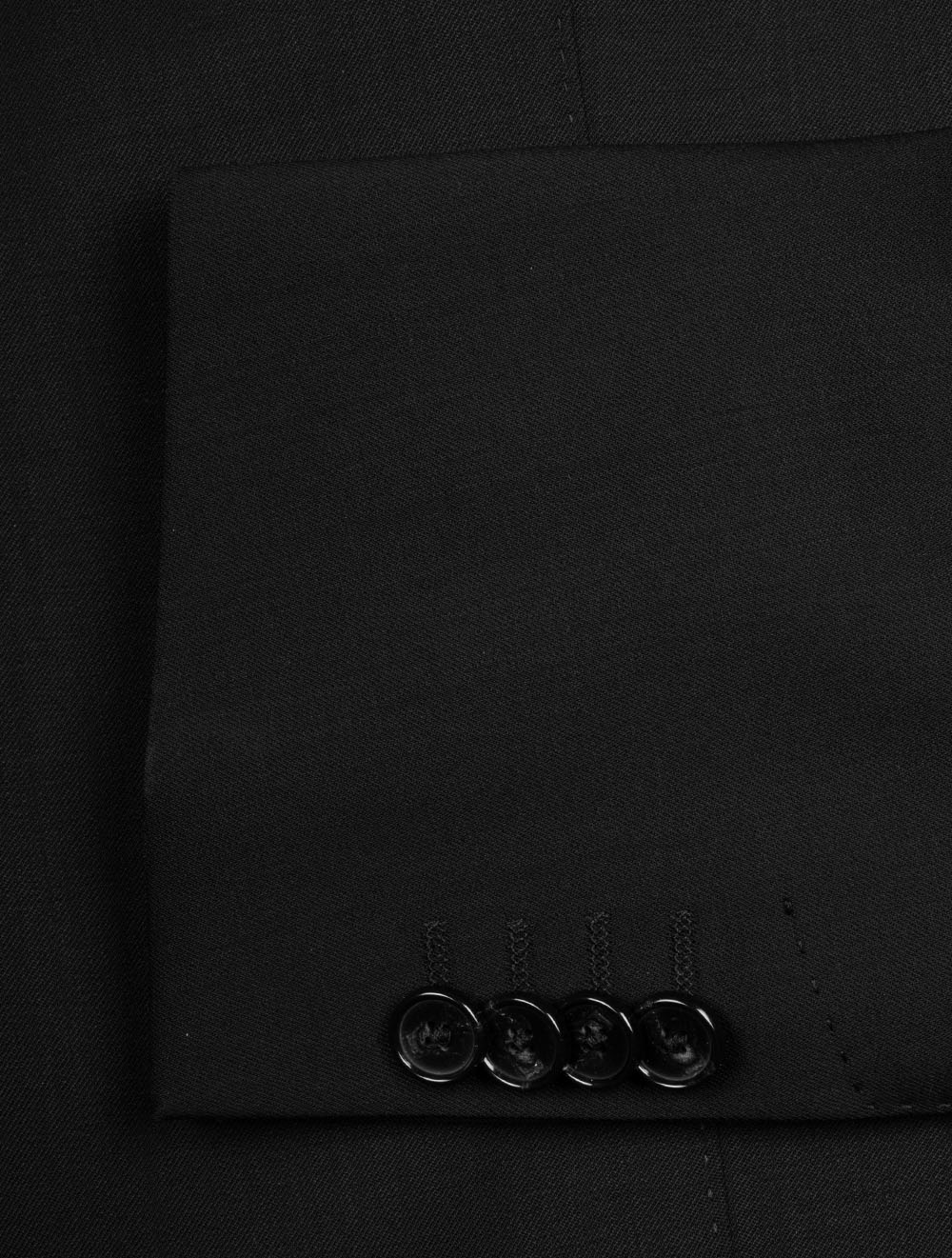 Plain Virgin Wool Suit Black - Image 4