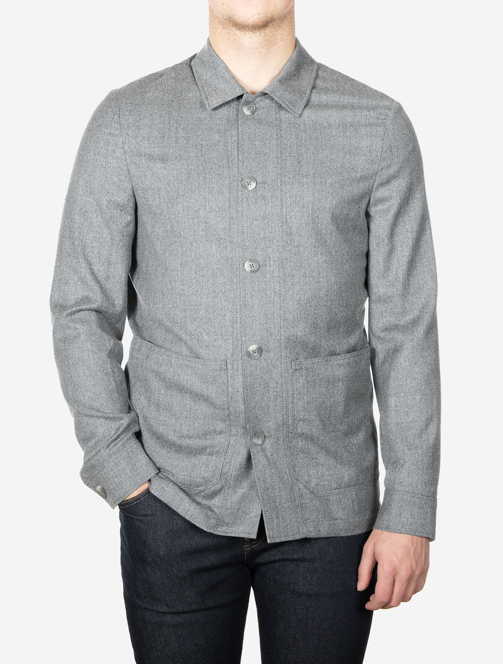 Active Shirt Jacket Grey - Image 2