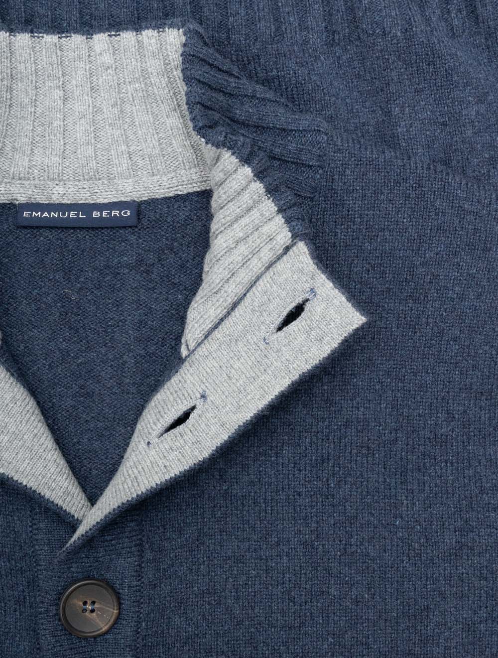 Premium Button-Up Cardigan Blue - Image 4