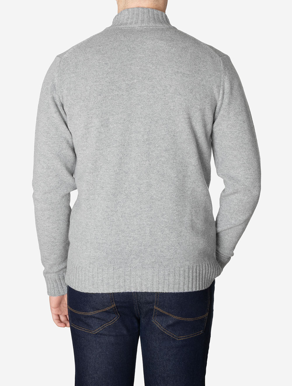 Premium Button-Up Cardigan Grey - Image 3