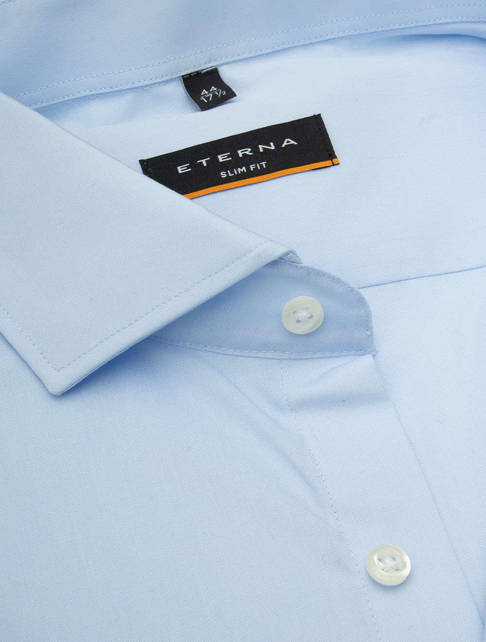 Plain Slim Fit Shirt Blue - Image 3