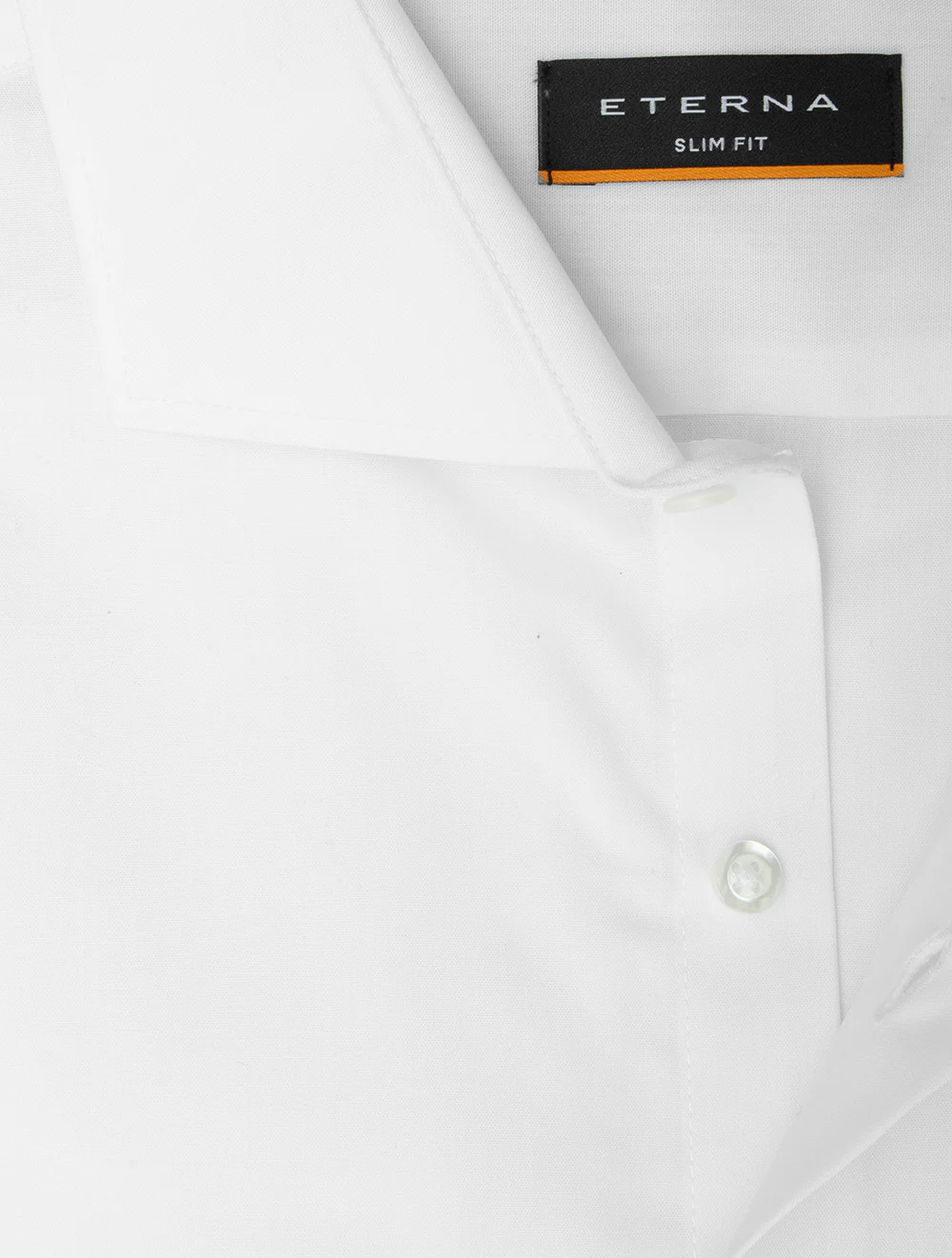 Plain Slim Fit Shirt White - Image 2