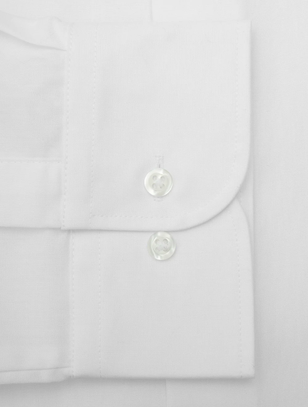 Plain Slim Fit Shirt White - Image 4