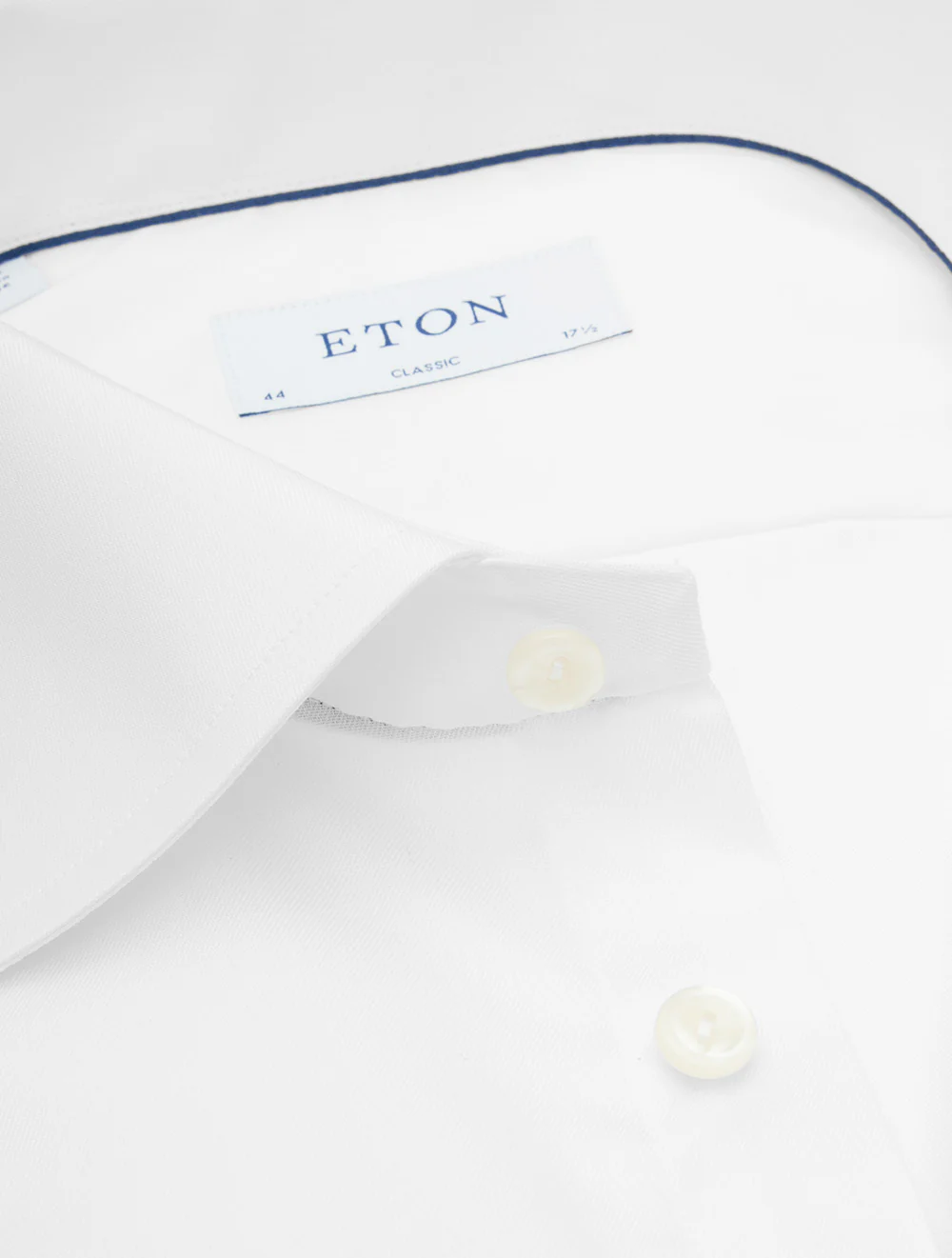Classic Fit Cotton Double Cuff Signature Shirt White - Image 3