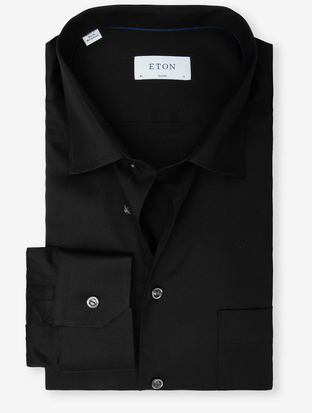 Classic Fit Plain Shirt Black