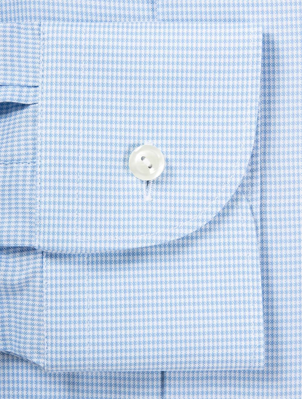 Eton Cont B/D Check Oxford Shirt-Blue - Image 4
