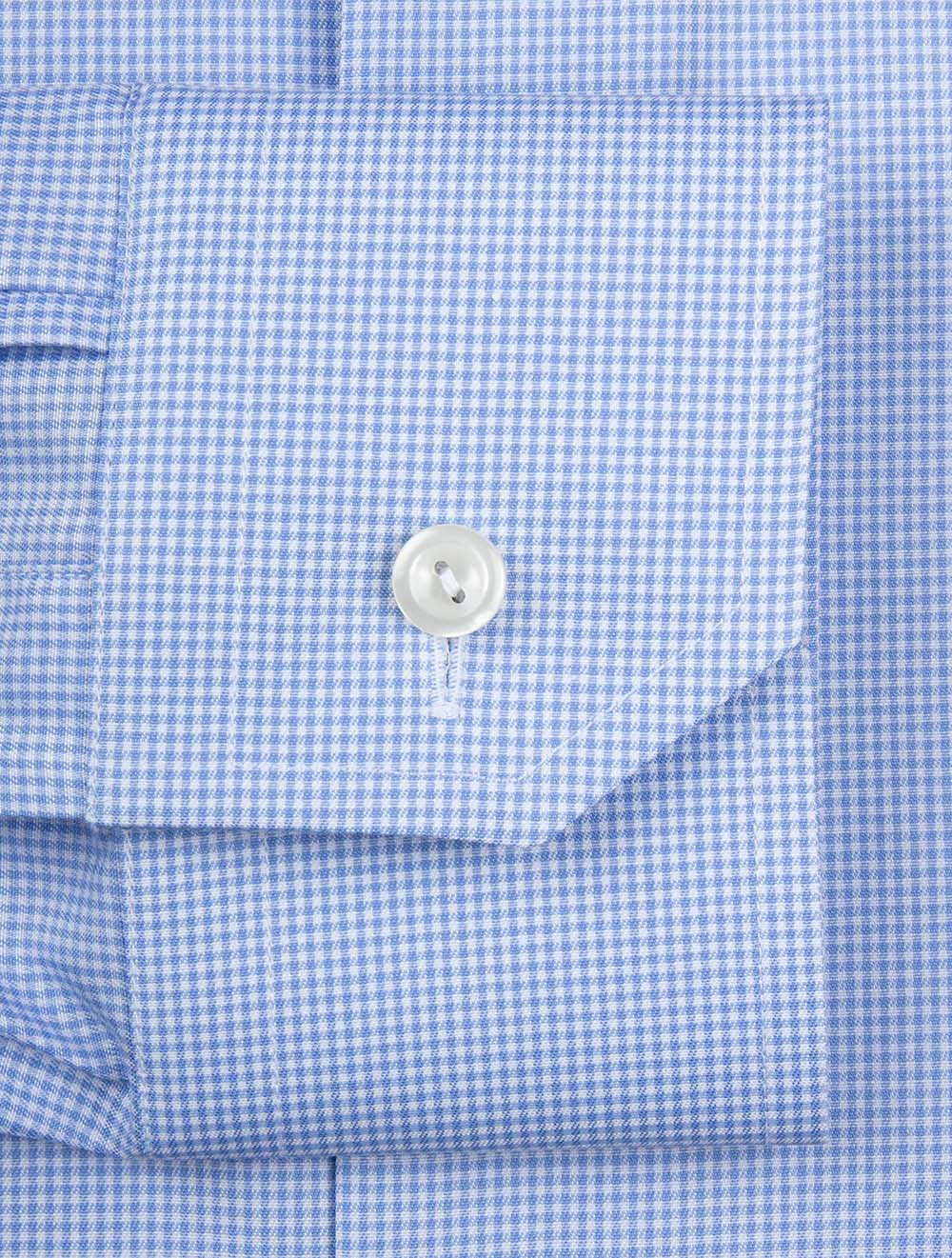 Contemporary Fit Fine Check Signature Shirt Blue - Image 4