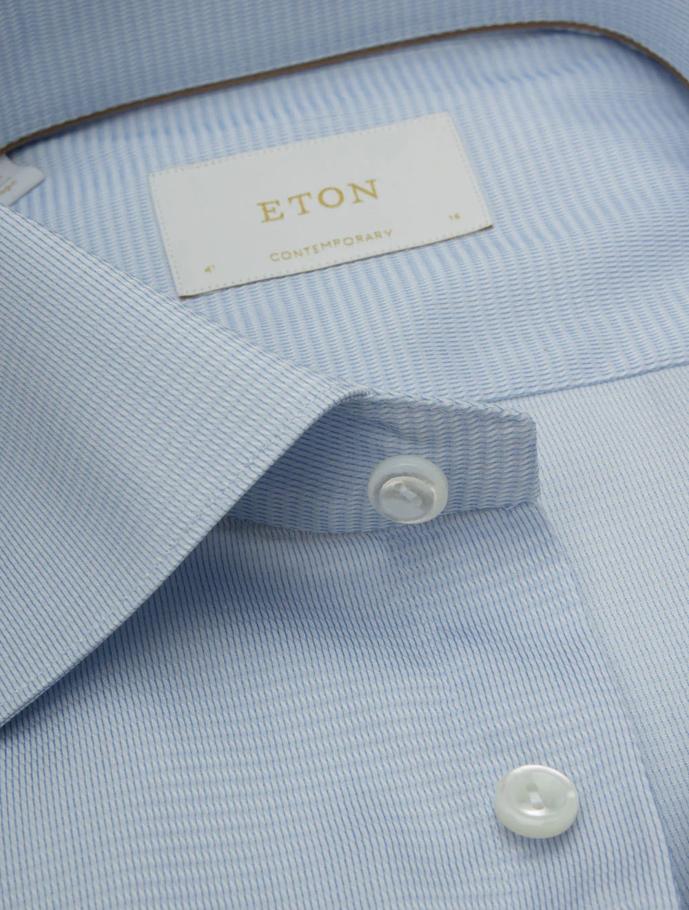 Contemporary Fit Semi Solid Textured Shirt Blue - Image 3