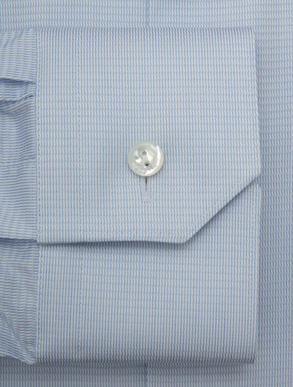 Contemporary Fit Semi Solid Textured Shirt Blue - Image 4