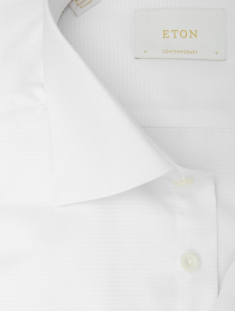 Contemporary Fit Semi Solid Textured Shirt White - Image 2