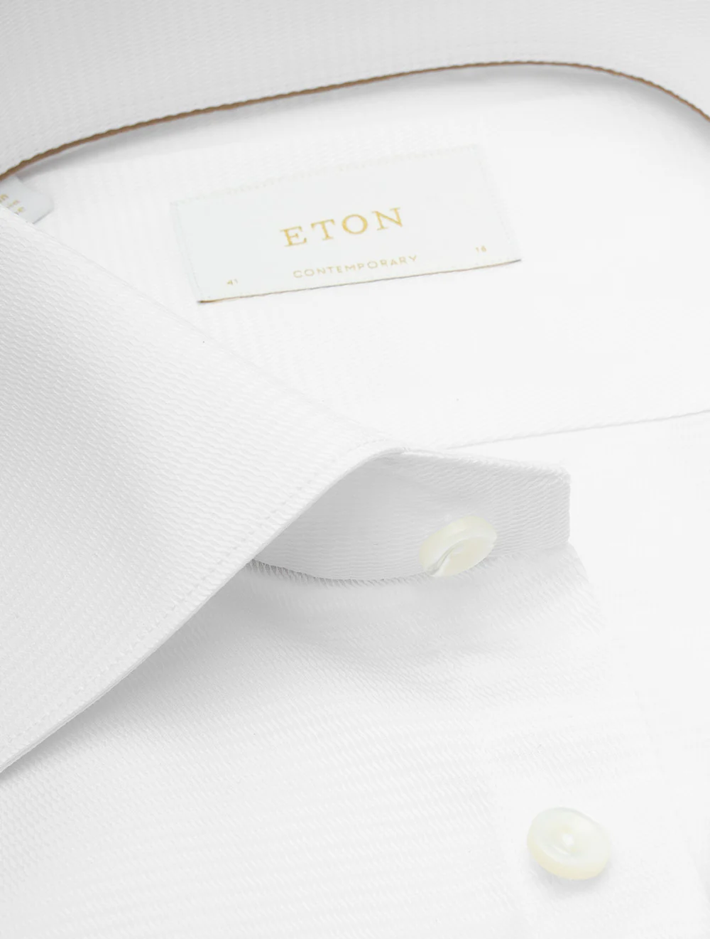 Contemporary Fit Semi Solid Textured Shirt White - Image 3