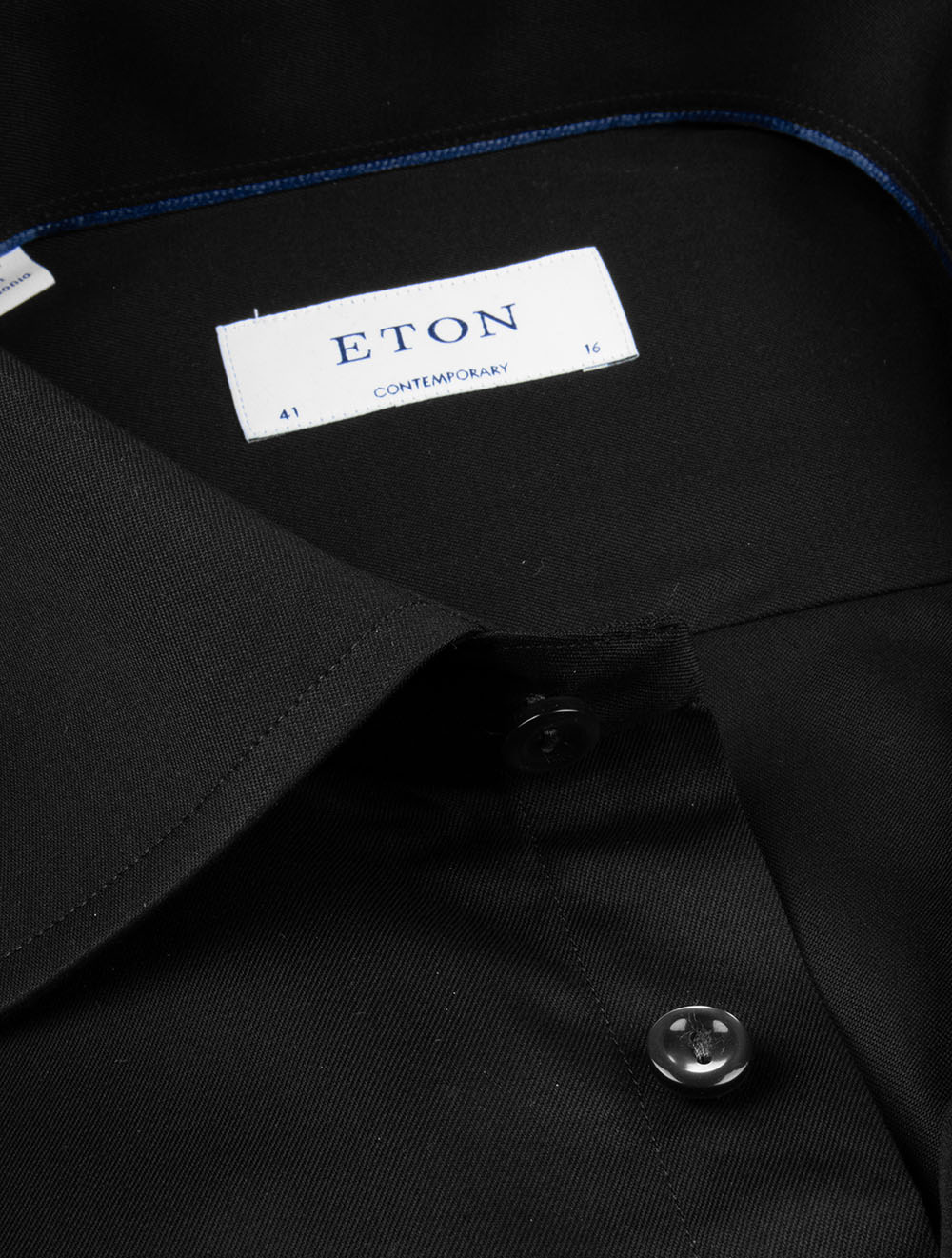 Contemporary Fit Business Shirt Plain Black - Image 3