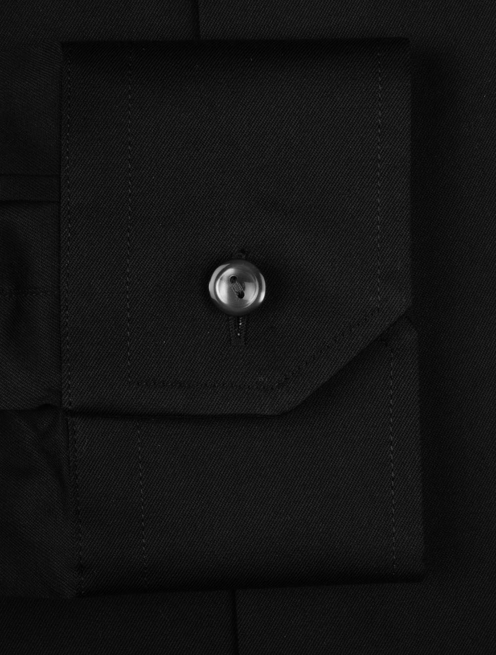 Contemporary Fit Business Shirt Plain Black - Image 4