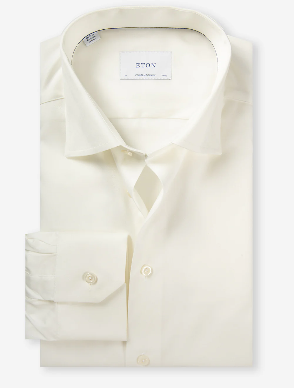 ETON Contemp. Business Shirt Plain-Off White