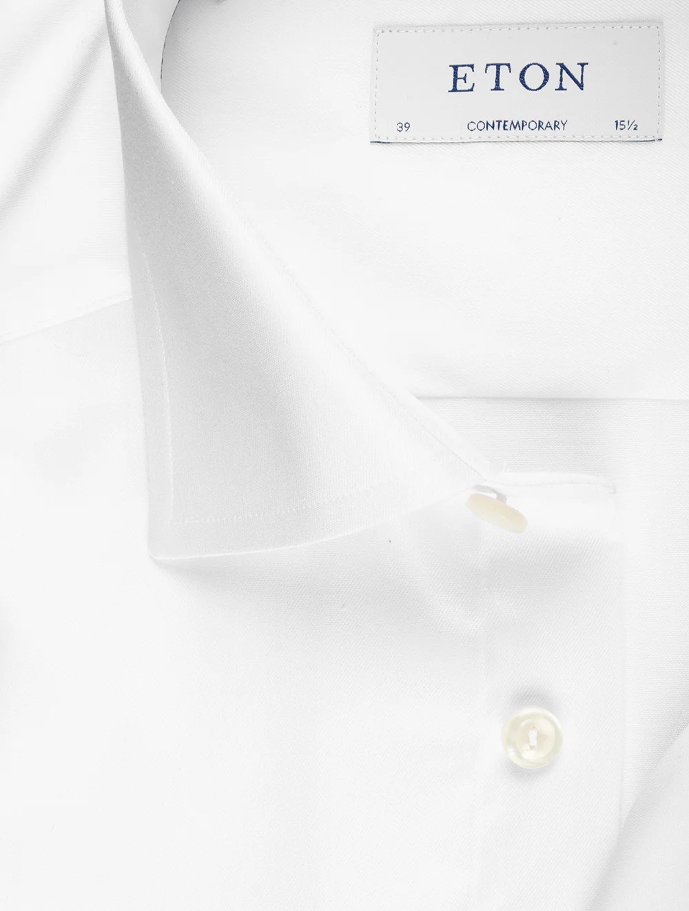 Contemporary Fit Plain Business Shirt White - Image 2