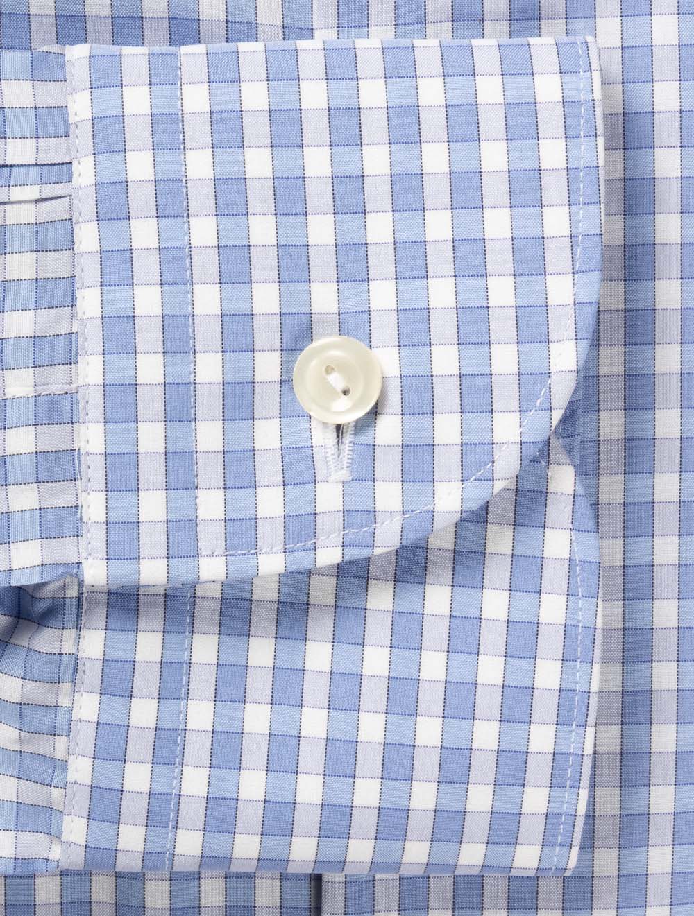 Contemporary Check Poplin Shirt White - Image 4