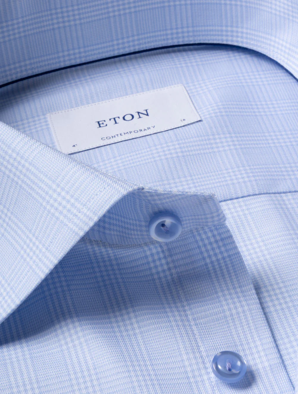Contemporary Check Shirt Blue - Image 3