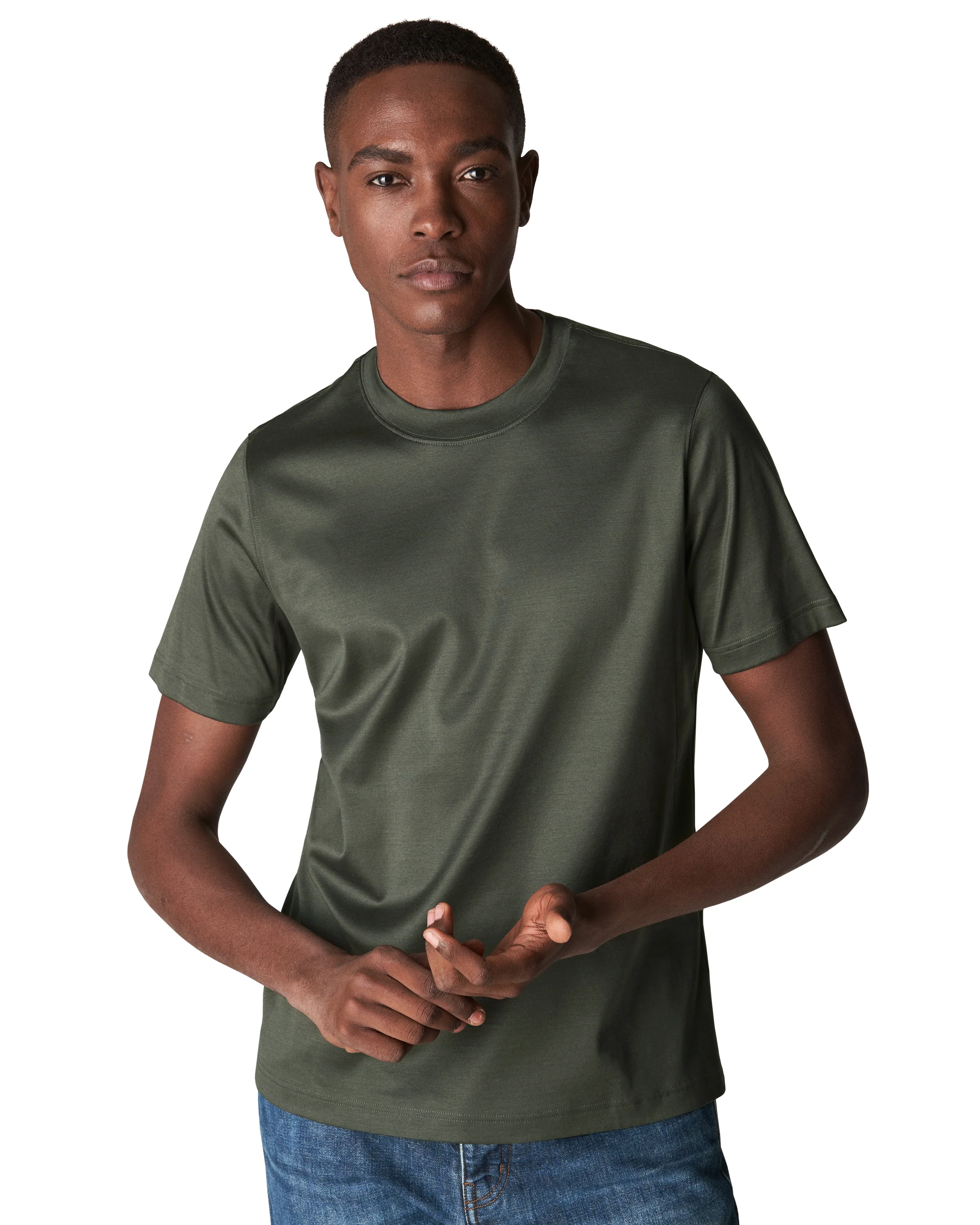 Fil di Scozia Crew Neck T-Shirt Green - Image 2