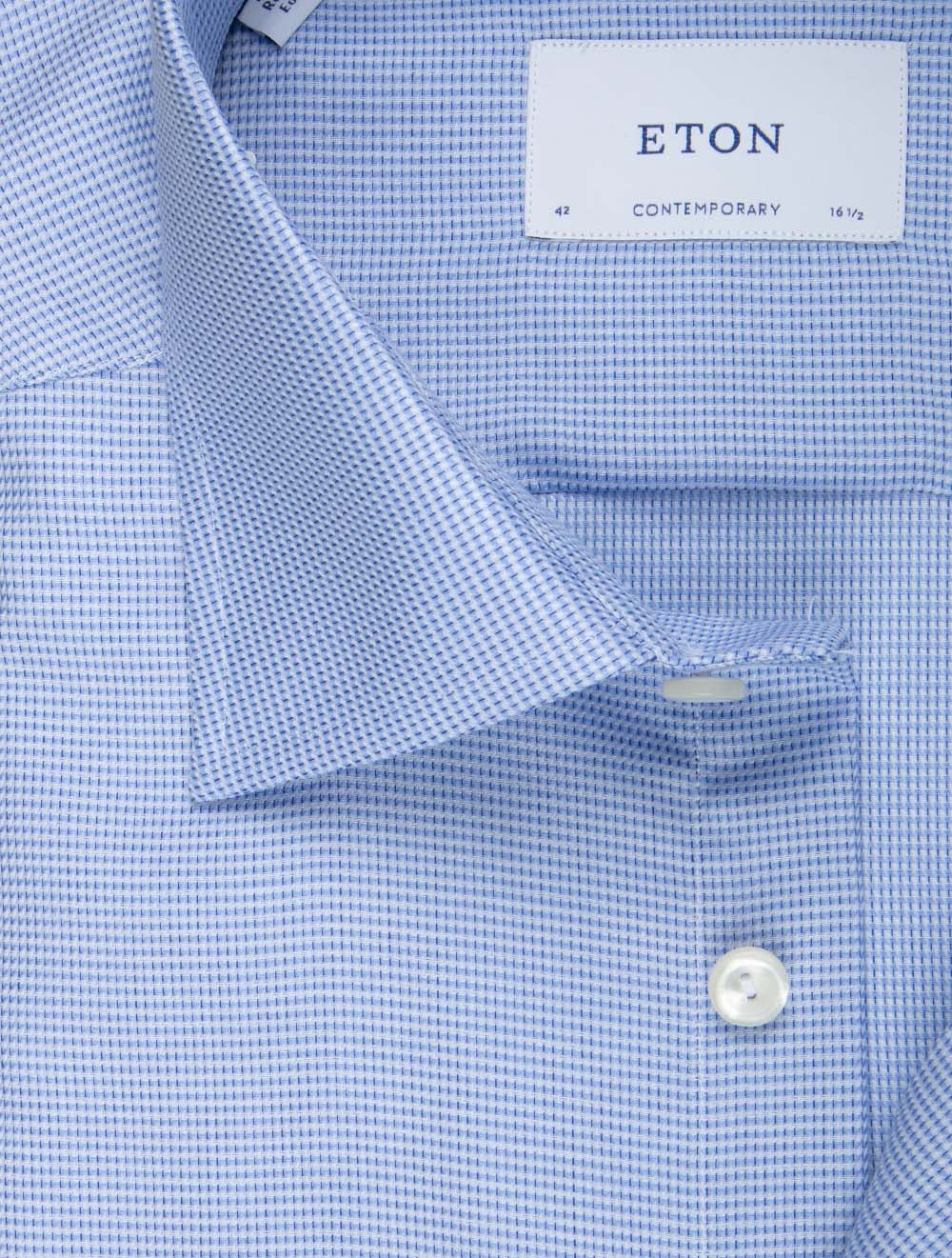 Contemporary Fit Dobby Shirt Blue - Image 3