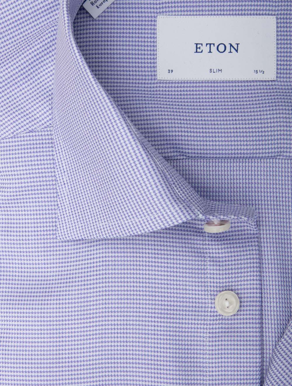 Slim Fit Dobby Shirt Purple - Image 2